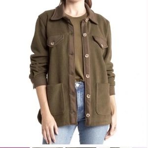 NWT Blank NYC green shacket